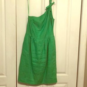 Green asymmetrical dress